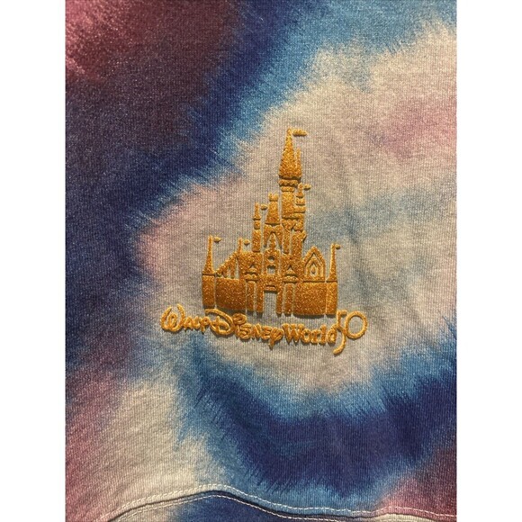 Walt Disney World Spirit Jersey Sweater Women Medium Tie Dye Mickey Mouse 50 Ann - Picture 6 of 15